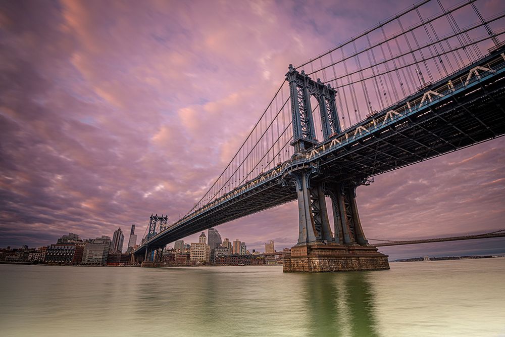 Golden Hour at Manhattan Bridge art print by Margaret Clavell for $57.95 CAD