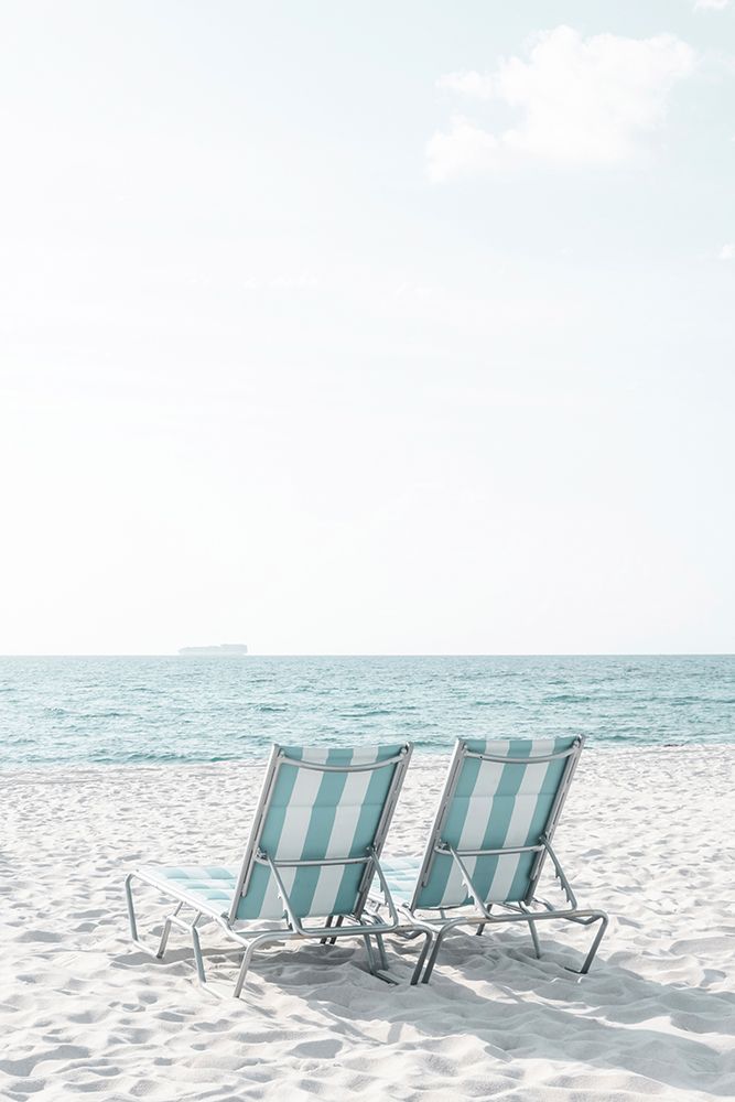 Beach Chairs art print by Elena Chukhlebova for $57.95 CAD
