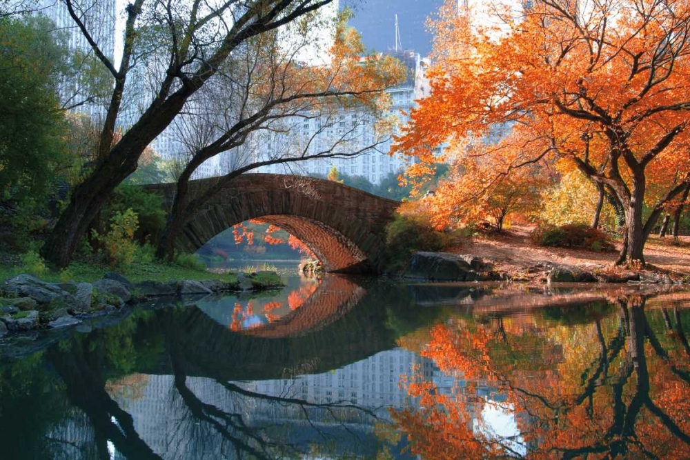 Gapstow Bridge Fall art print by Michael Chen for $57.95 CAD