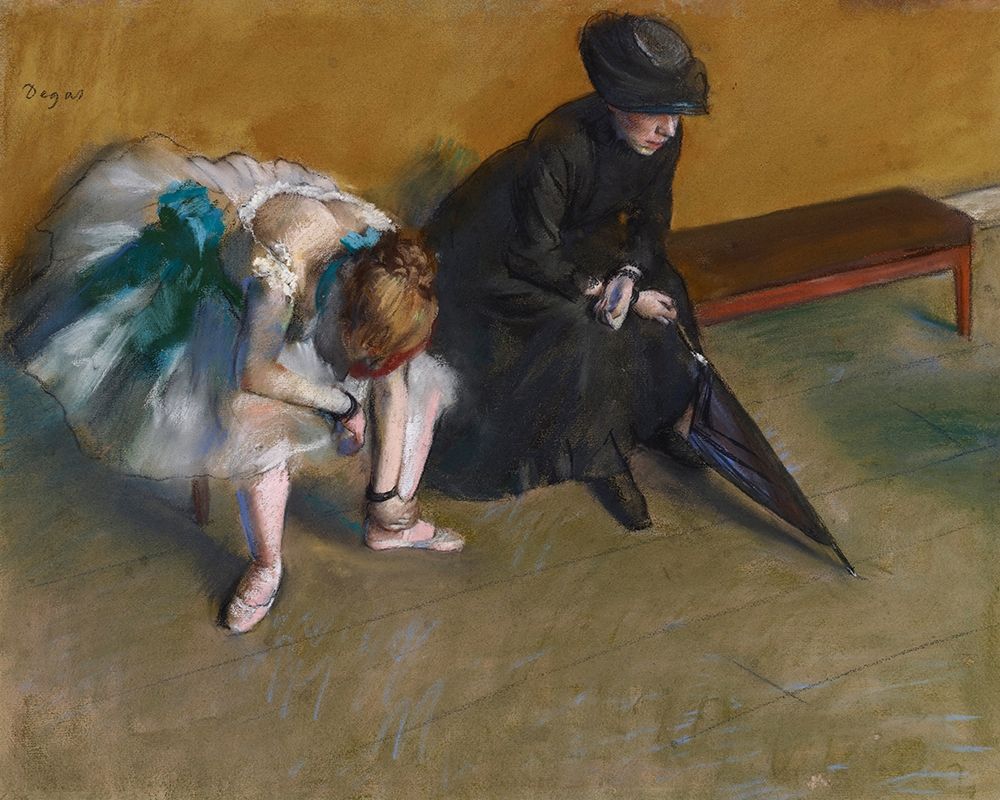 Waiting art print by Edgar Degas for $57.95 CAD