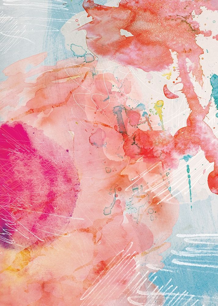 Abstract Turquoise Pink No. 1 art print by Louis Duncan-He for $57.95 CAD