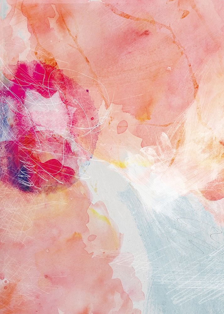 Abstract Turquoise Pink No. 2 art print by Louis Duncan-He for $57.95 CAD