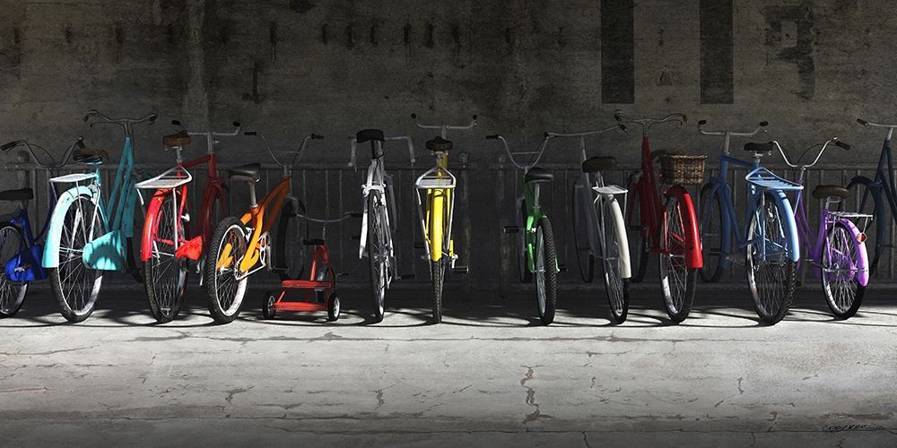 Bike Rack art print by Cynthia Decker for $57.95 CAD