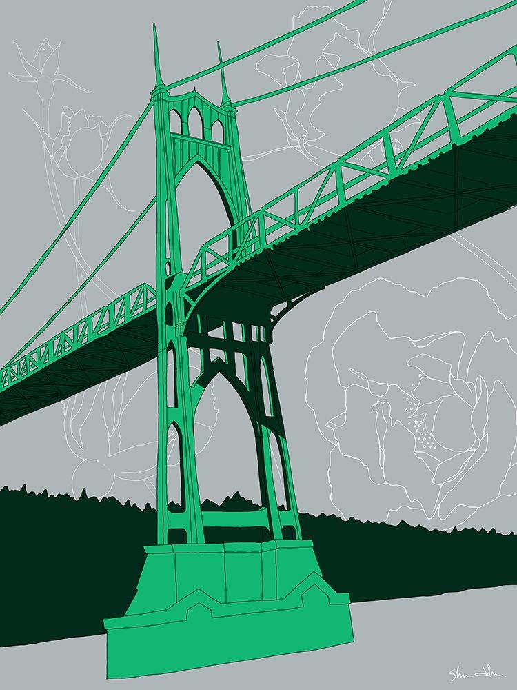 St. Johns Bridge - Portland art print by Shane Donahue for $57.95 CAD