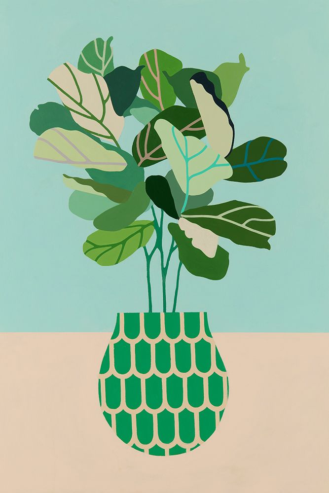 Plant With Green Vase art print by Naomi Taitz Duffy for $57.95 CAD