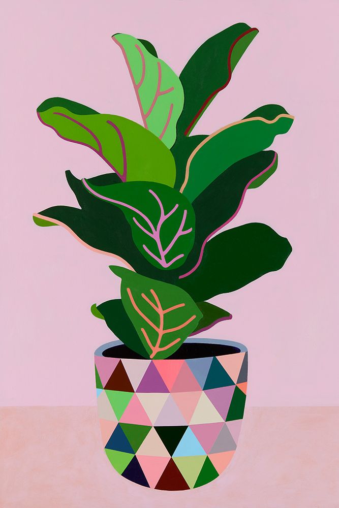 Plant with Pink Vase art print by Naomi Taitz Duffy for $57.95 CAD