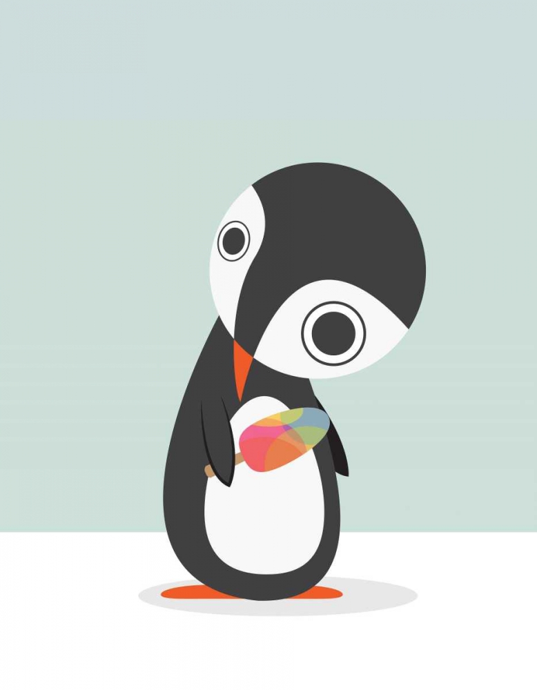 Pingu Loves Ice Cream art print by Volkan Dalyan for $57.95 CAD