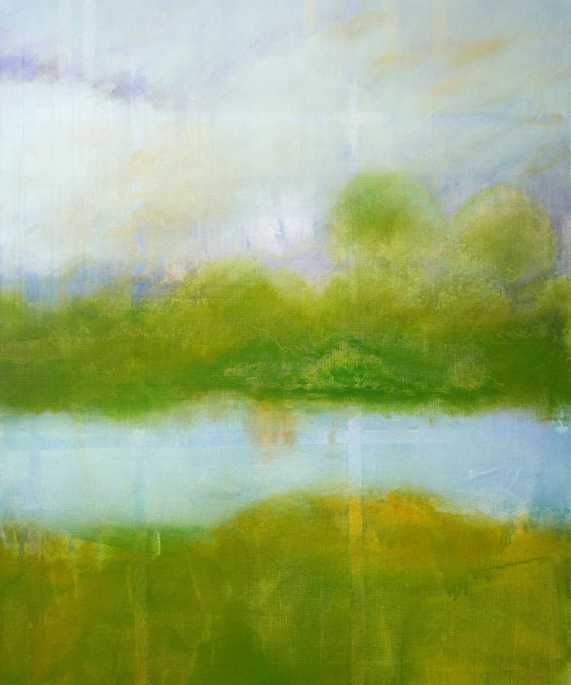 Purple and Green Landscape art print by Skadi Engeln for $57.95 CAD