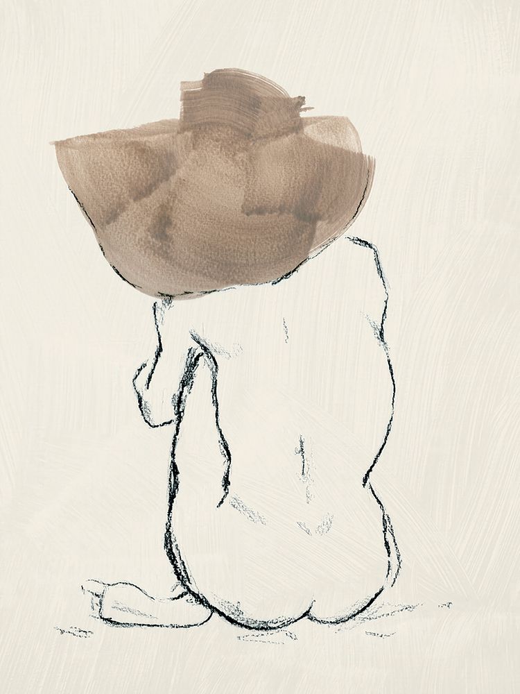 Girl with Floppy Hat art print by Chloe Elliott for $57.95 CAD