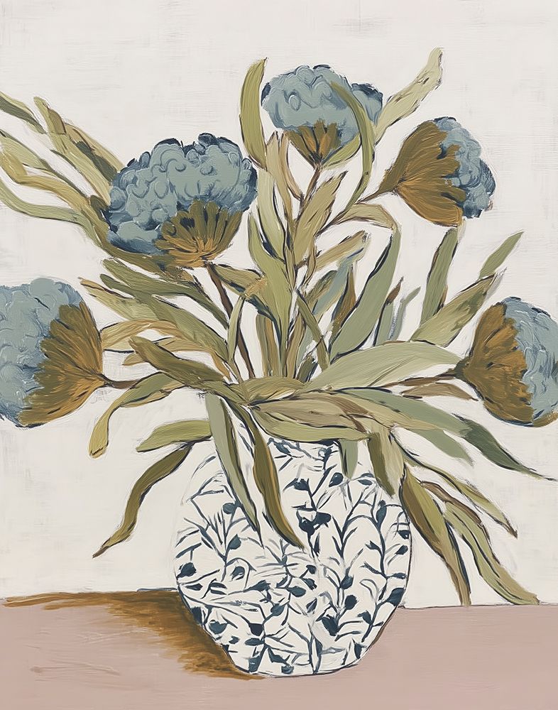 Azure Flora in Bloom art print by Paula Freeman for $57.95 CAD