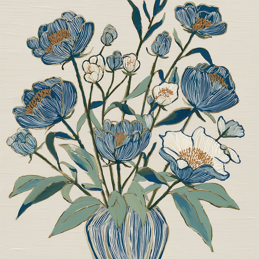 Indigo Block Study III art print by Paula Freeman for $57.95 CAD