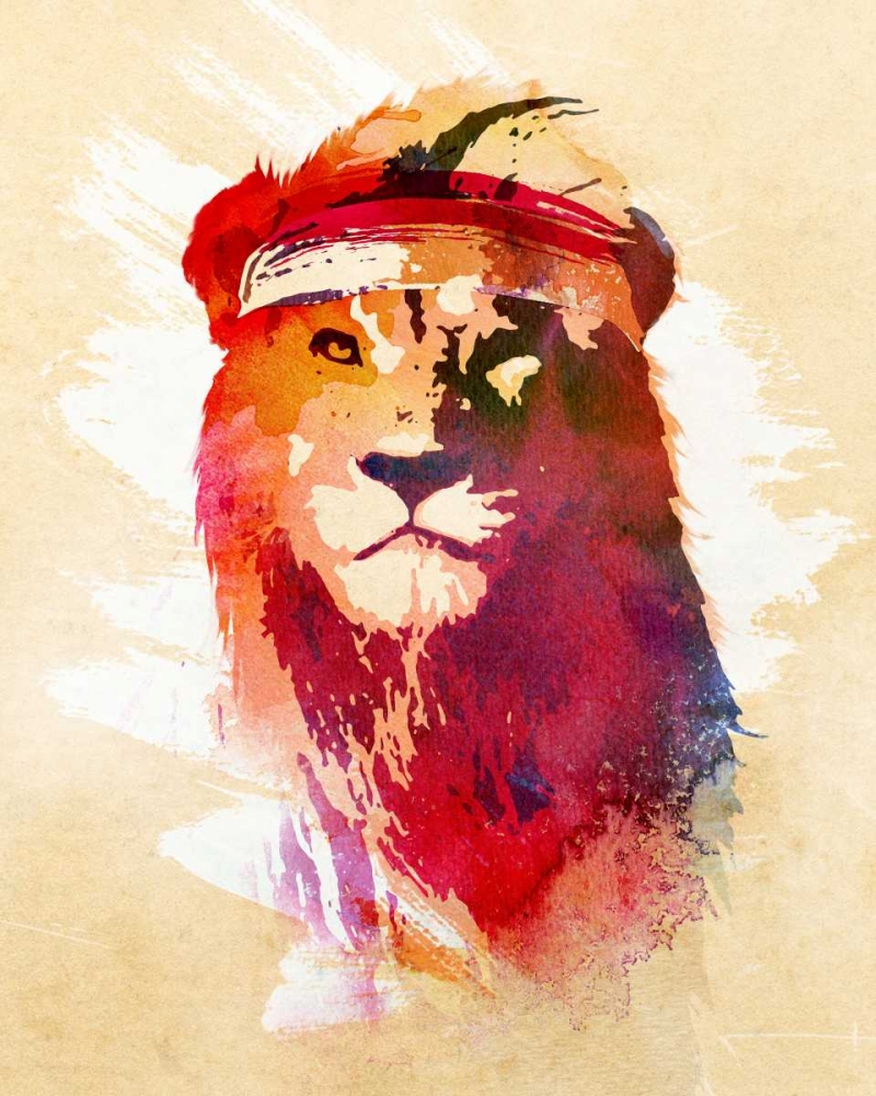 Gym Lion art print by Robert Farkas for $57.95 CAD