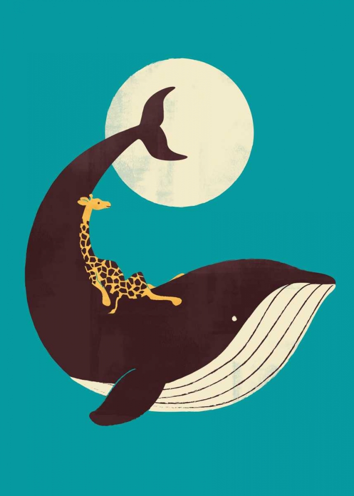 The Giraffe and The Whale art print by Jay Fleck for $57.95 CAD