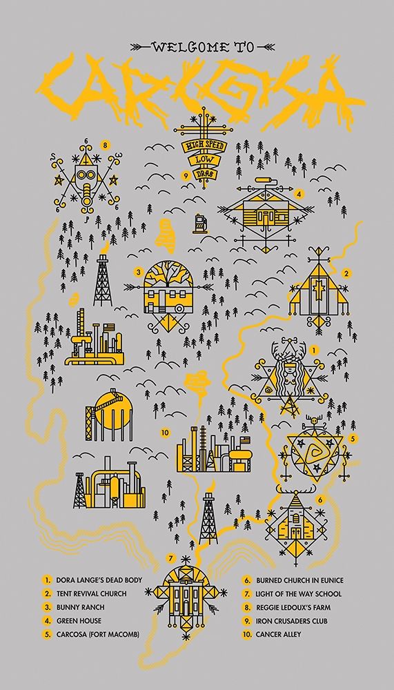 True Detective Map art print by Robert Farkas for $57.95 CAD
