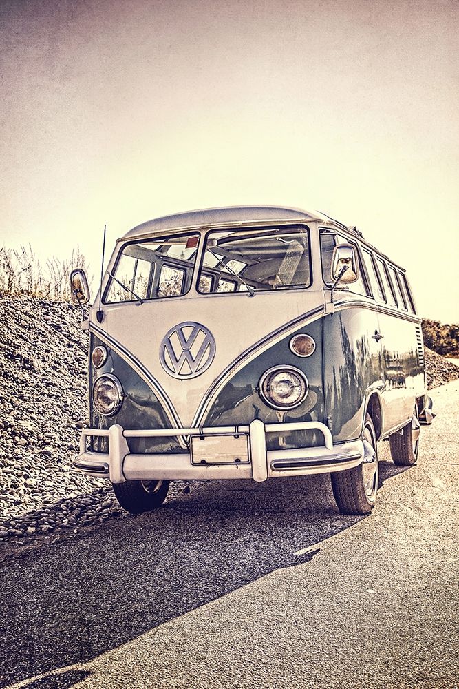 Surfersaâ‚¬â„¢ Vintage VW Bus art print by Edward M. Fielding for $57.95 CAD