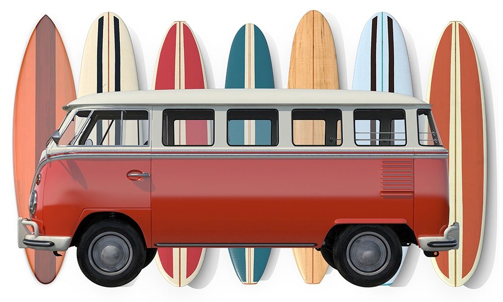 Surfer Van art print by Edward M. Fielding for $57.95 CAD