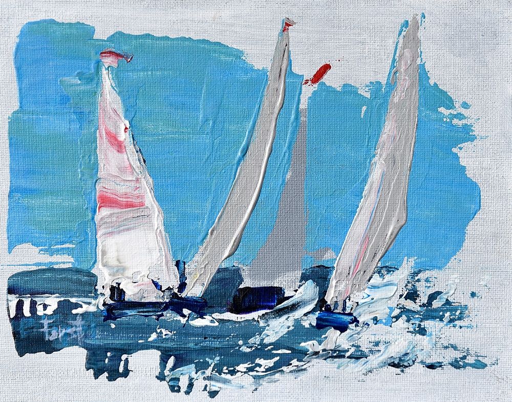 Candy Stripe Regatta art print by Beth A. Forst for $57.95 CAD