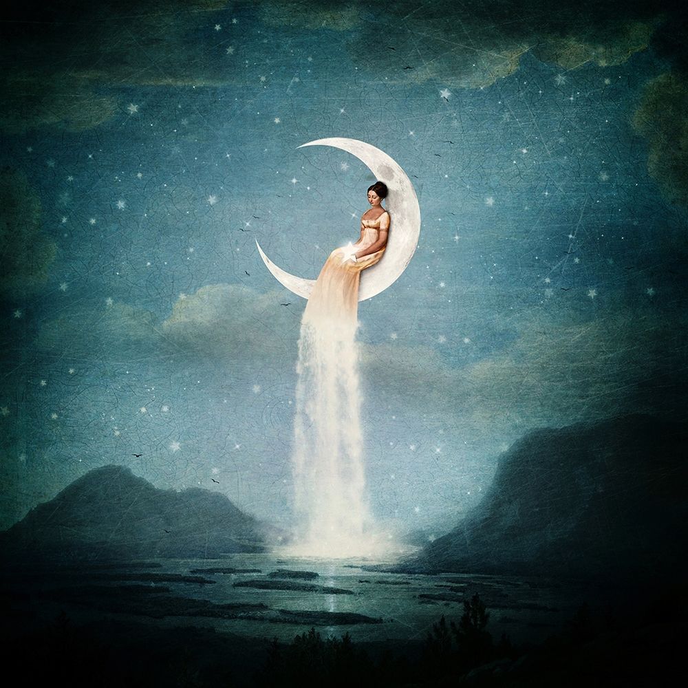 Moon River Lady art print by Paula Belle Flores for $57.95 CAD