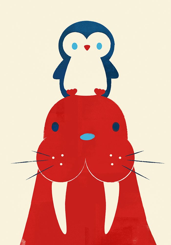 Penguin and Walrus art print by Jay Fleck for $57.95 CAD
