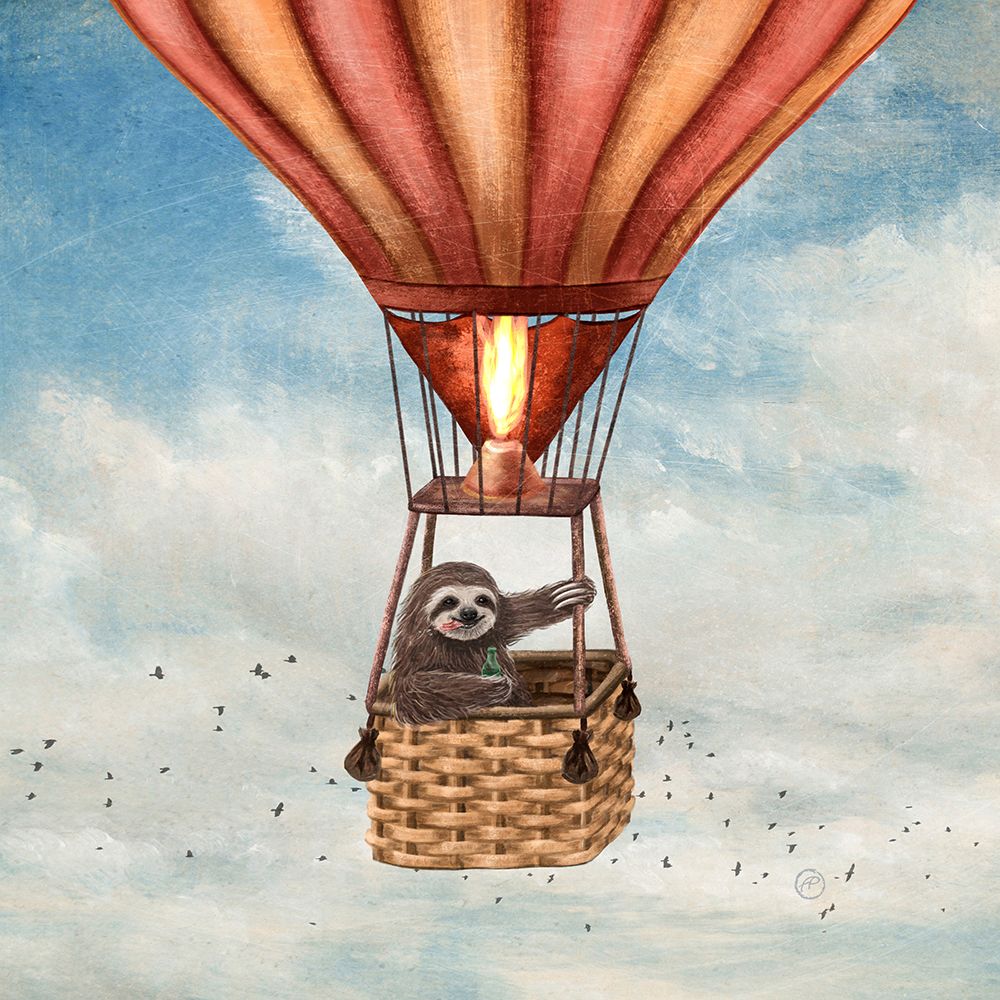 Sloth Around the World art print by Paula Belle Flores for $57.95 CAD