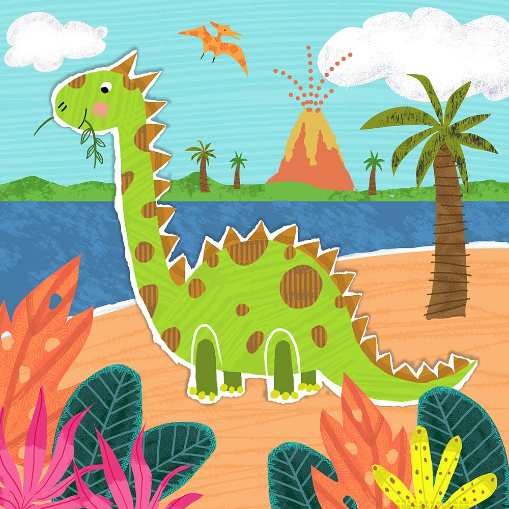 Delightful Dinosaur art print by Tina Finn for $57.95 CAD