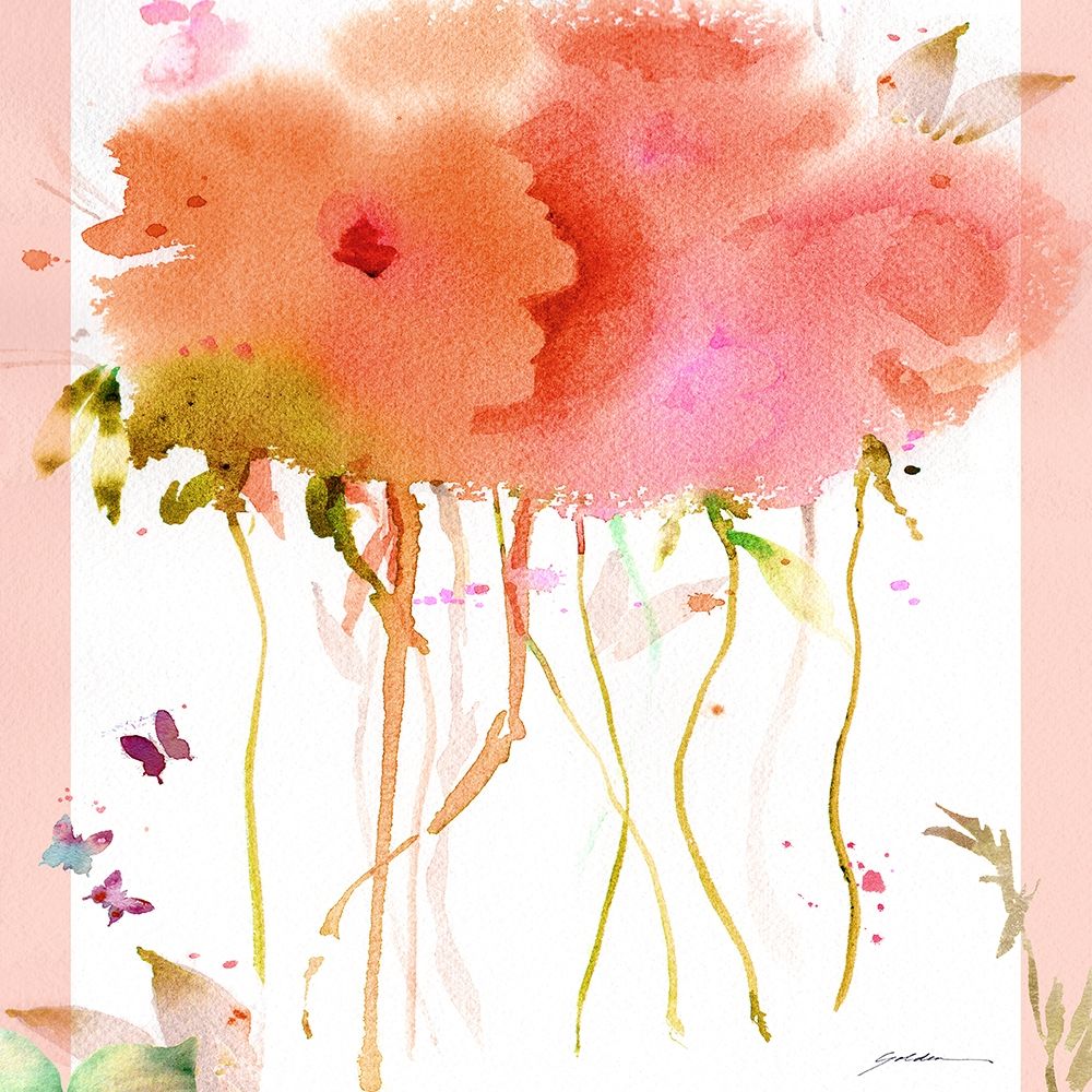 Butterfly Blossoming art print by Sheila Golden for $57.95 CAD