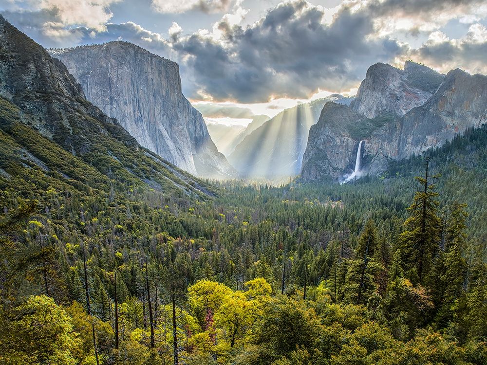 Tunnel View Sun Rays art print by John Gavrilis for $57.95 CAD