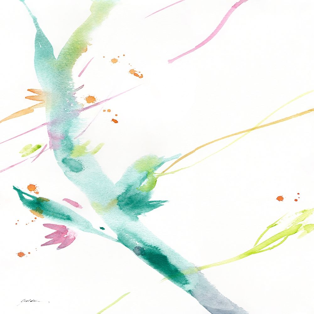 Leaves Of Teal art print by Sheila Golden for $57.95 CAD