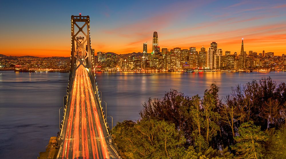 Bay Bridge and Evening Commute art print by John Gavrilis for $57.95 CAD
