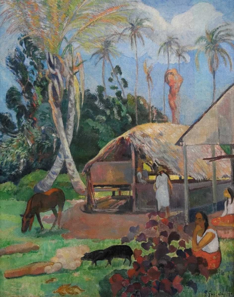 The Black Pigs art print by Paul Gauguin for $57.95 CAD