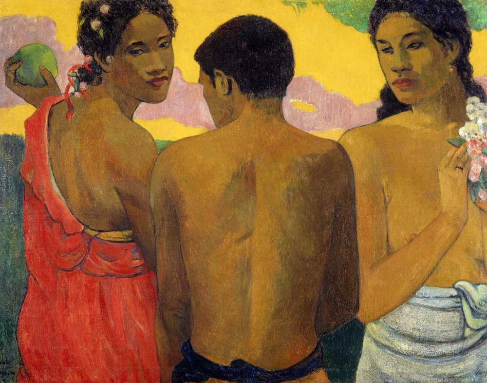 Three Tahitians art print by Paul Gauguin for $57.95 CAD