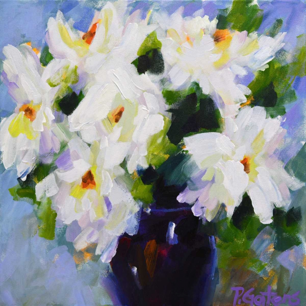White Peony Bouquet art print by Pamela Gatens for $57.95 CAD