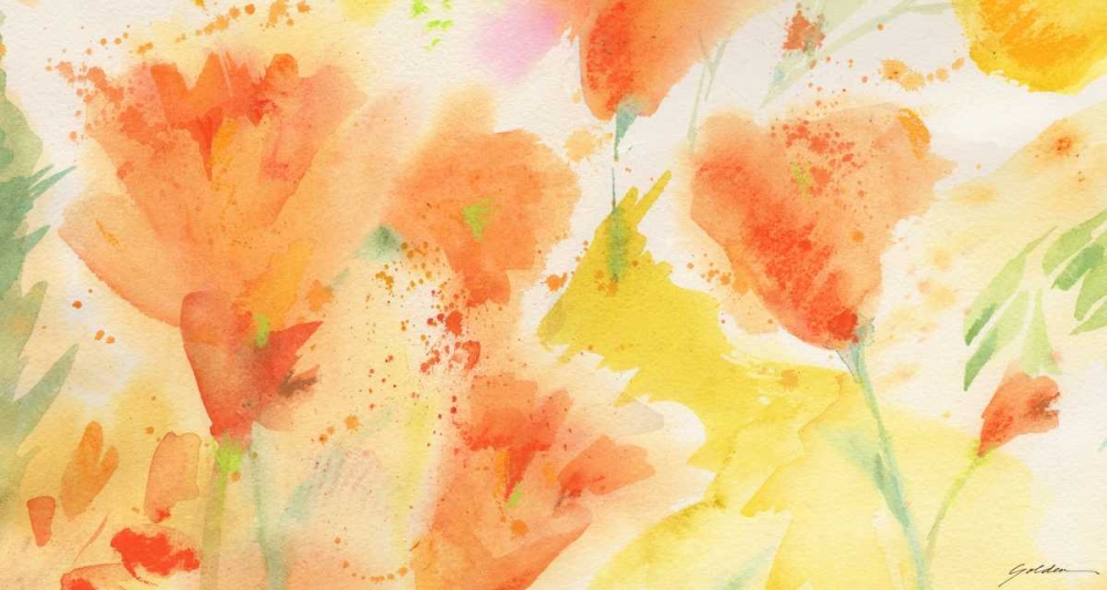 Windblown Poppies #1 art print by Sheila Golden for $57.95 CAD