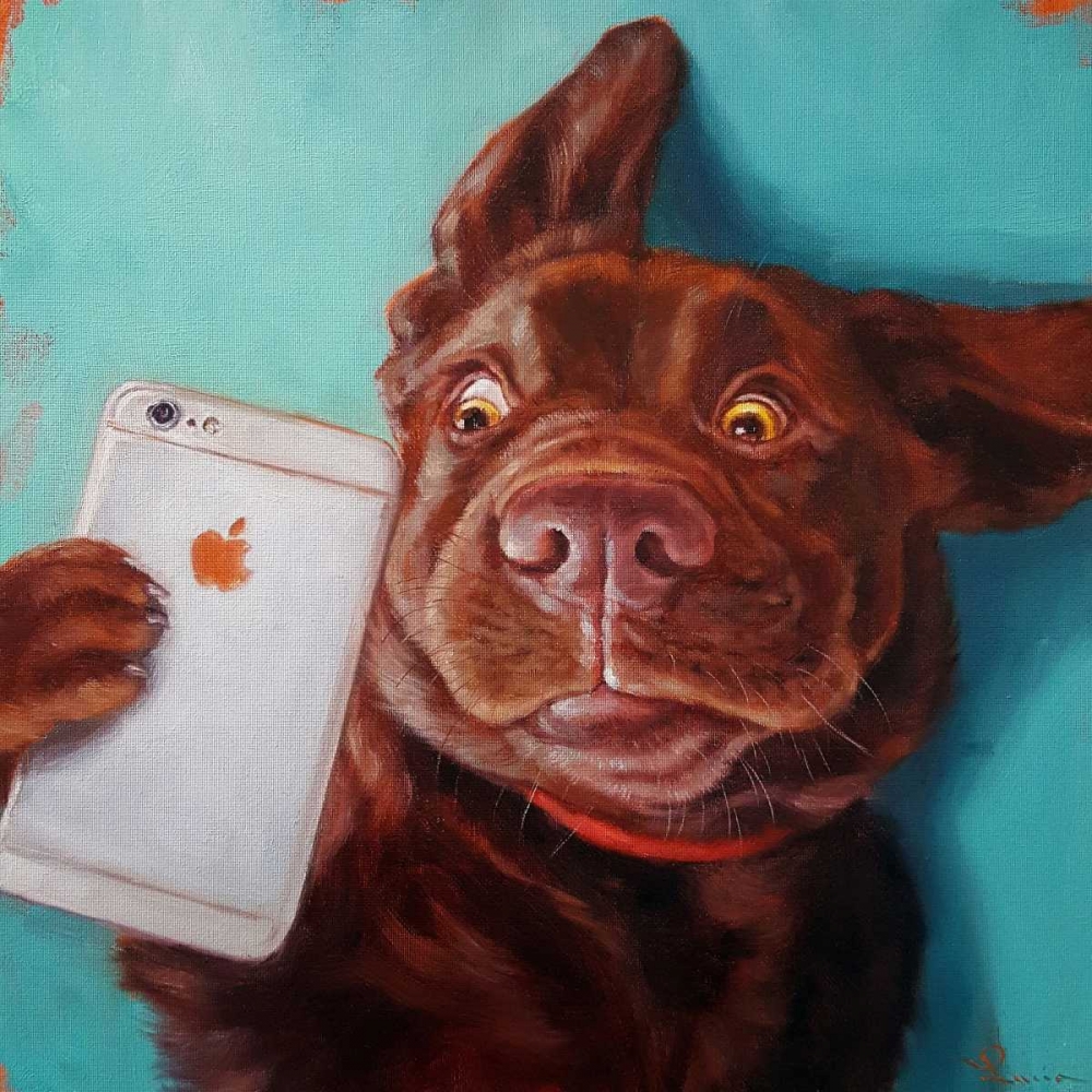 Dog Selfie art print by Lucia Heffernan for $57.95 CAD
