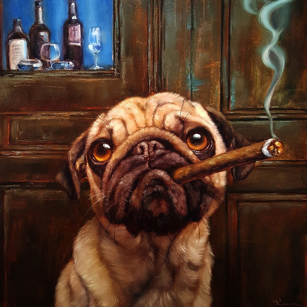 Uptown Pug art print by Lucia Heffernan for $57.95 CAD