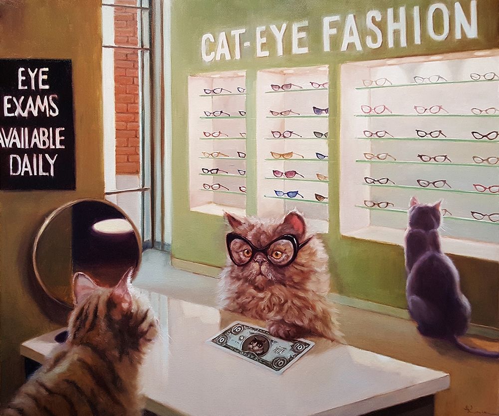 Feline Optical art print by Lucia Heffernan for $57.95 CAD