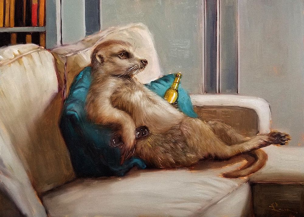 Couch Potato art print by Lucia Heffernan for $57.95 CAD