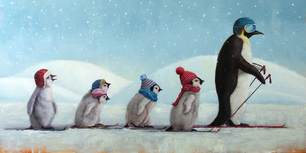 Ski School art print by Lucia Heffernan for $57.95 CAD