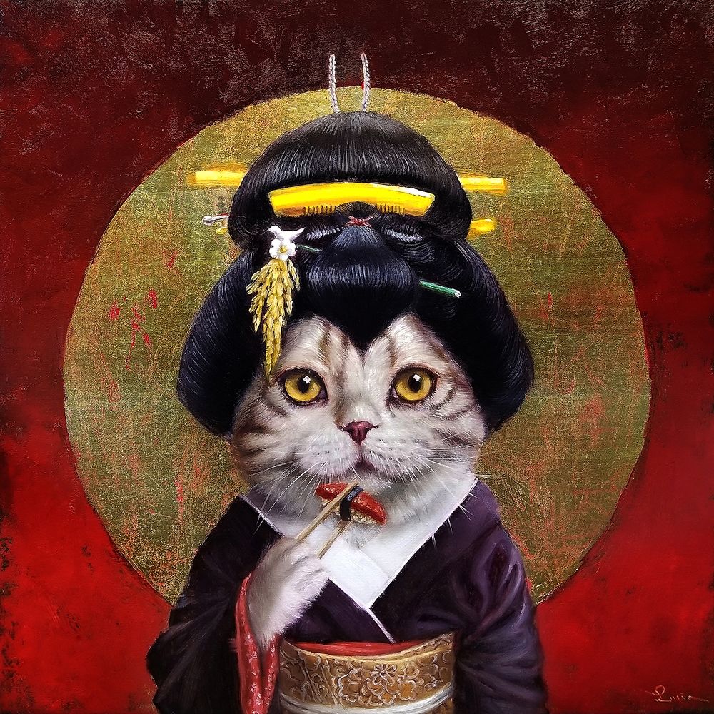 Kyoto Kitty art print by Lucia Heffernan for $57.95 CAD