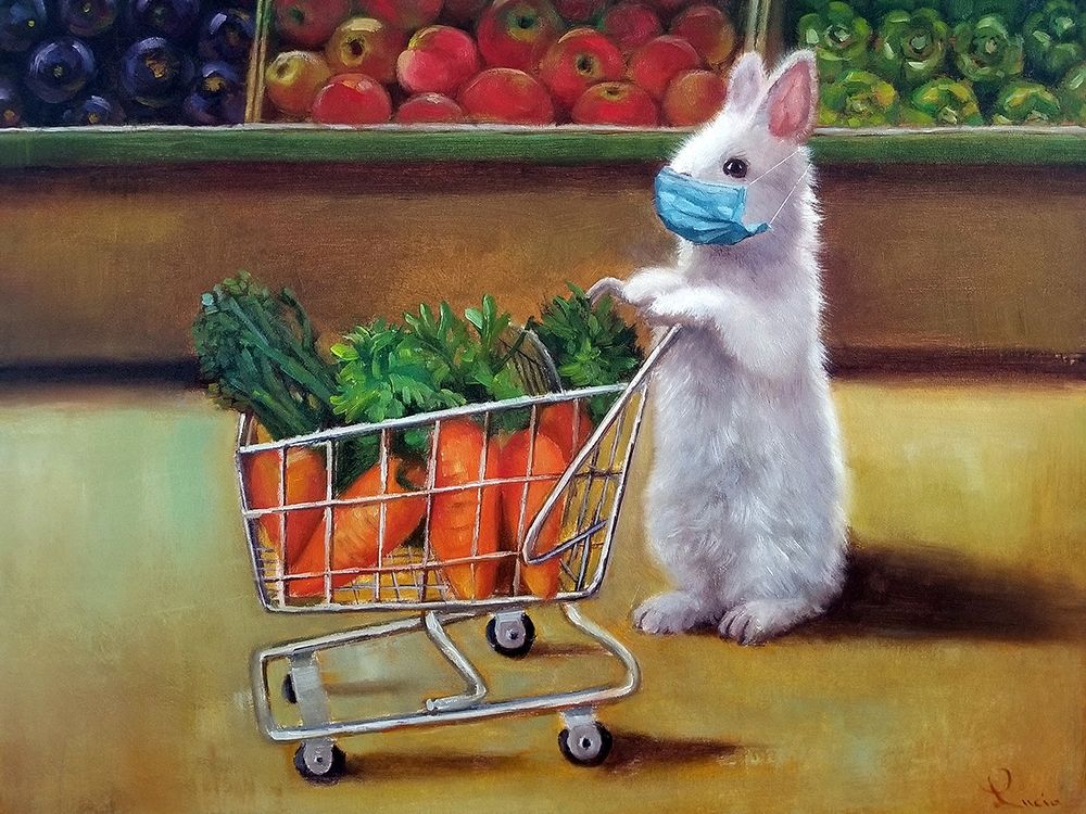 Quarantine Shopping art print by Lucia Heffernan for $57.95 CAD