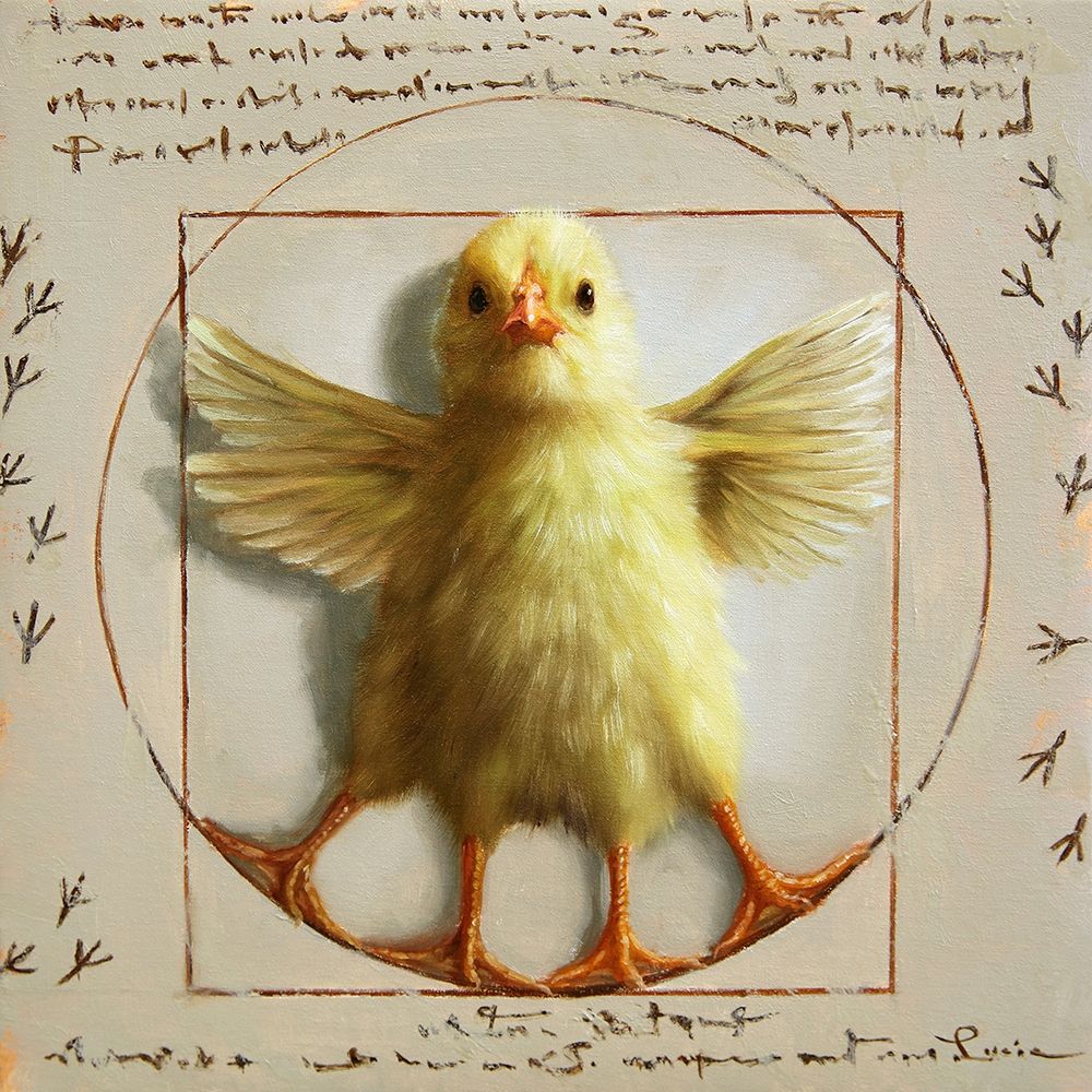 Vitruvian Chick art print by Lucia Heffernan for $57.95 CAD