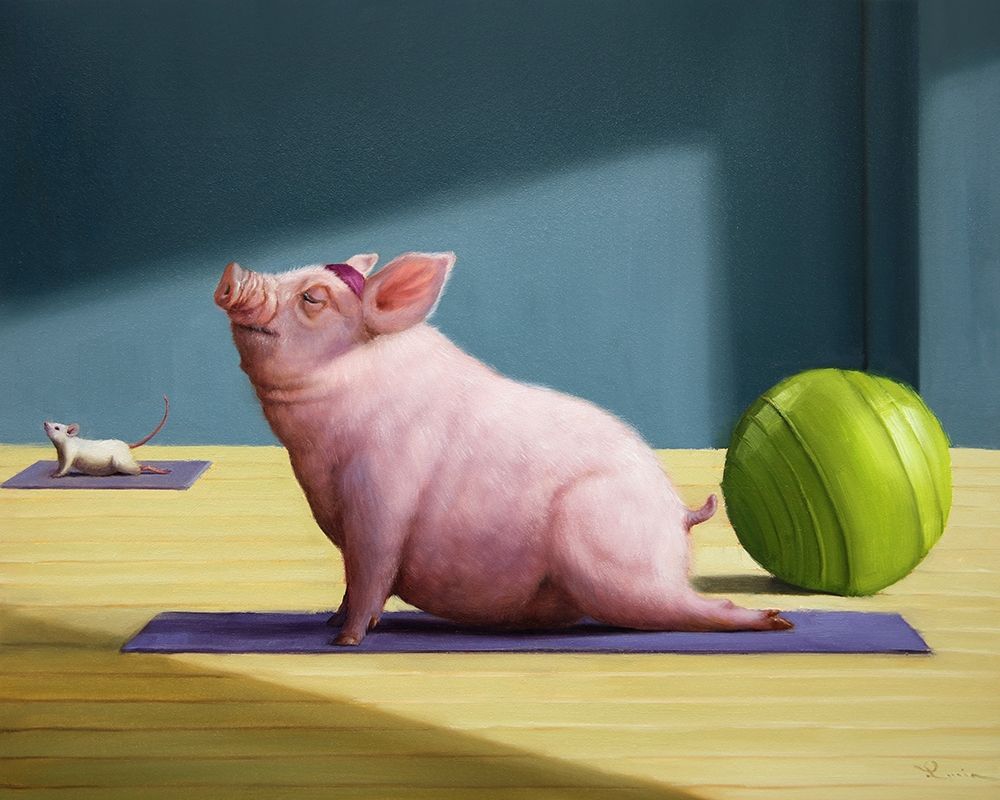 Yoga With Friends art print by Lucia Heffernan for $57.95 CAD