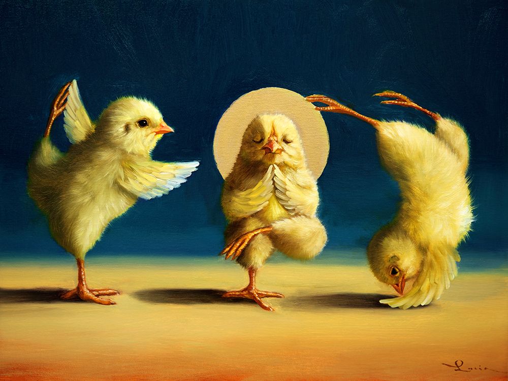 Yoga Chicks Three art print by Lucia Heffernan for $57.95 CAD