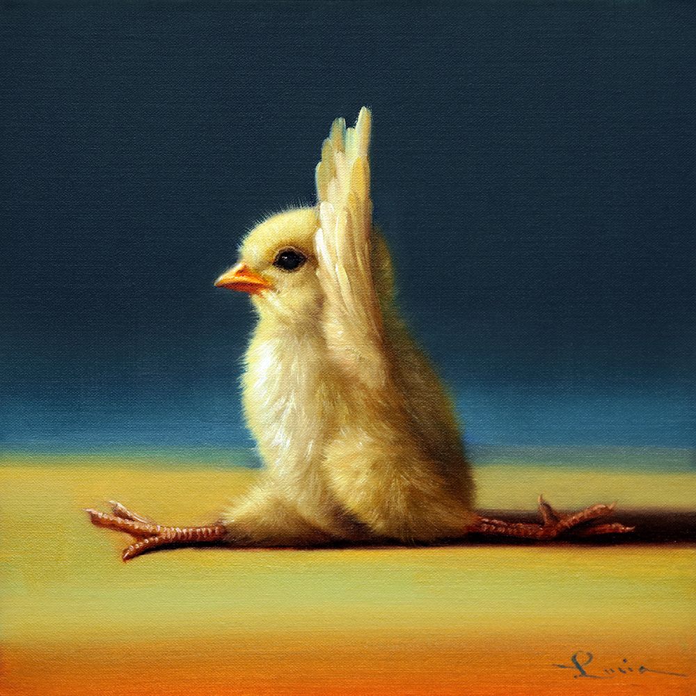 Yoga Chick Monkey Pose art print by Lucia Heffernan for $57.95 CAD