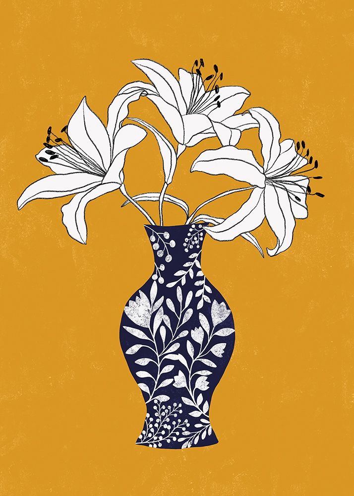 Lily On Yellow art print by Ioana Horvat for $57.95 CAD