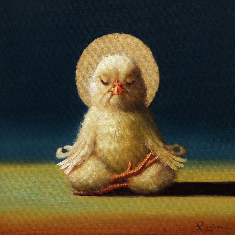 Yoga Chick Half Lotus art print by Lucia Heffernan for $57.95 CAD