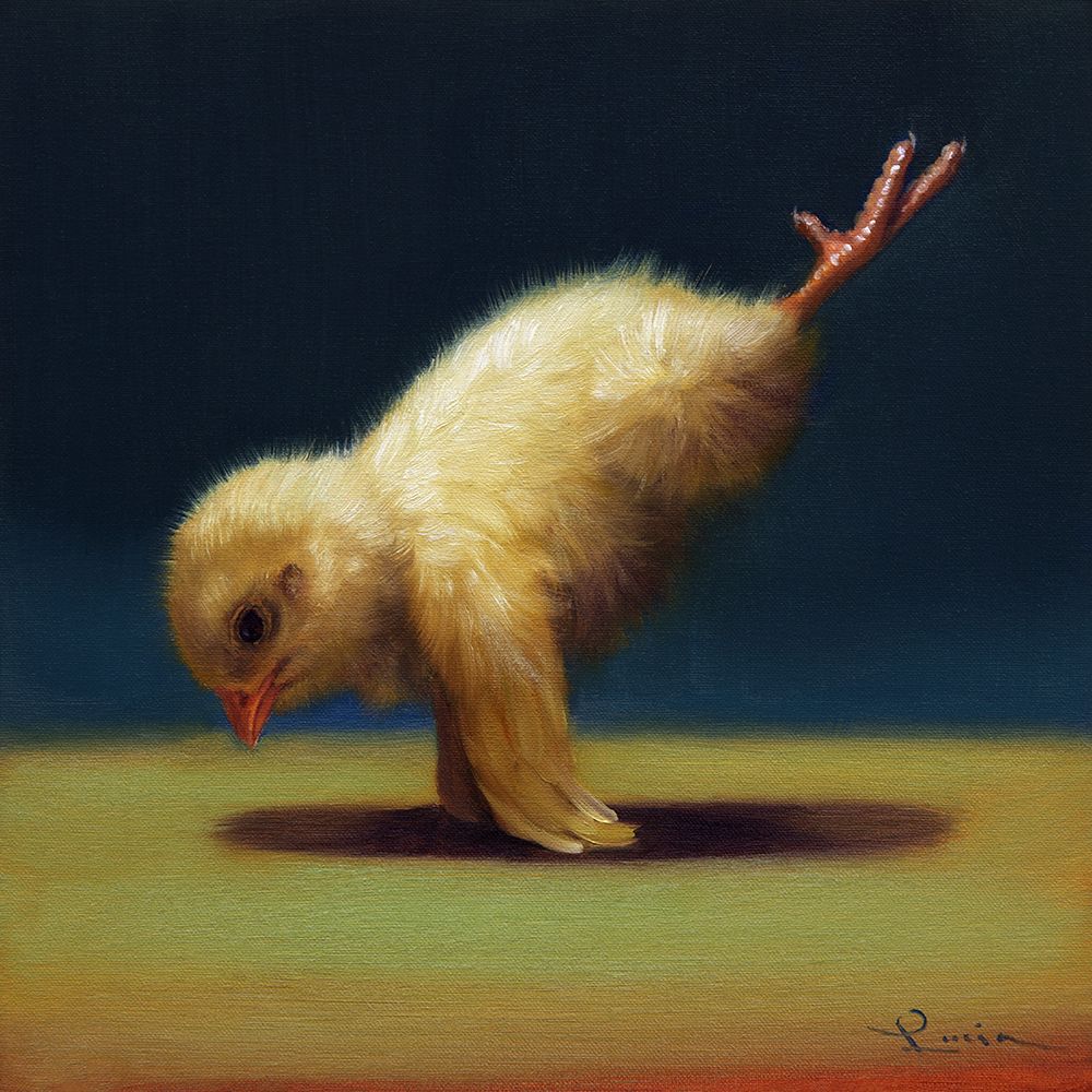 Yoga Chick Peacock art print by Lucia Heffernan for $57.95 CAD