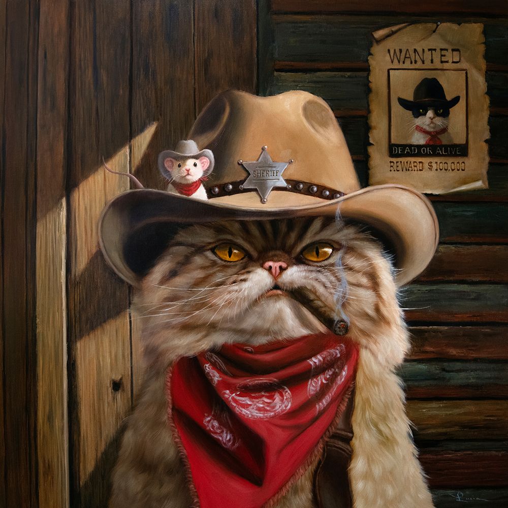 Deputy Purrkins art print by Lucia Heffernan for $57.95 CAD