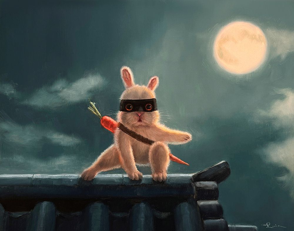 Ninja Bunny art print by Lucia Heffernan for $57.95 CAD