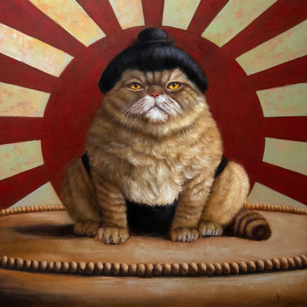 Sumo Cat art print by Lucia Heffernan for $57.95 CAD